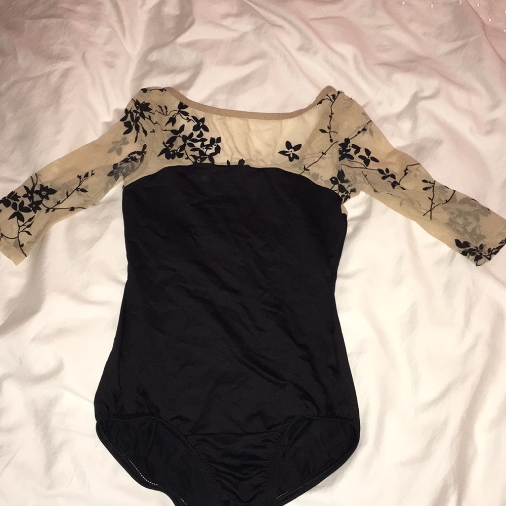Black ballet leotard